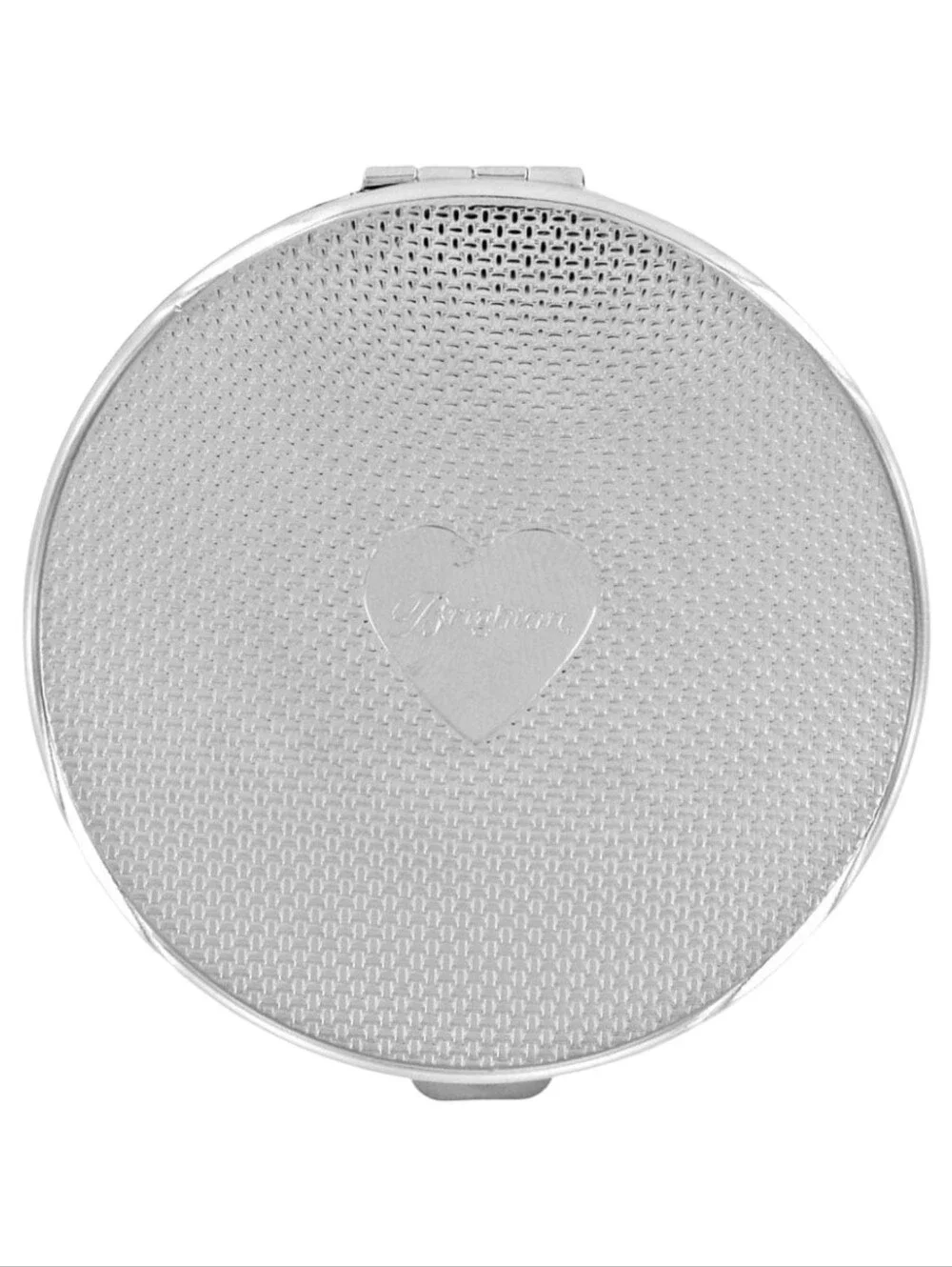 Brighton Ferrara Silver Filigree Round Dual Compact Mirror Travel Accessory